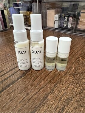 Bundle of Ouai Hair leave-in conditioners and hair oils